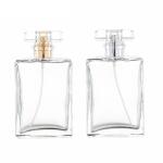 YORROR 2 Pack Clear Glass Perfume Atomizer,100ml Empty Refillable Perfume Spray Bottle for Men and Women,Portable Fragrance Fine Mist Spray Bottle Perfume Dispenser for Travel (Gold+Silver)