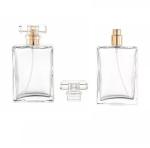 YORROR 2 Pack Clear Glass Perfume Atomizer,100ml Empty Refillable Perfume Spray Bottle for Men and Women,Portable Fragrance Fine Mist Spray Bottle Perfume Dispenser for Travel (Gold+Silver)
