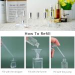 YU FENG 12pcs Refillable Glass Atomizer Spray Bottles with Funnels Pipettes Dispenser for Perfume,Fragrance,Lotion,Essential Oil