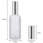 2-Pack Frosted Glass Spray Bottles 3.4oz, Perfume Atomizer