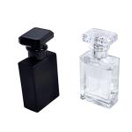 4-Pack Flint Glass Refillable Perfume Bottle (Transparent/Black)