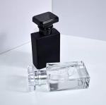4-Pack Flint Glass Refillable Perfume Bottle (Transparent/Black)