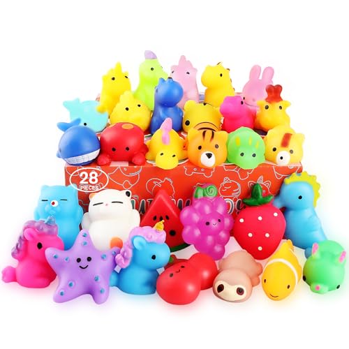 28 Pack Mochi Squishy Cat Toys - Fun Party Favors