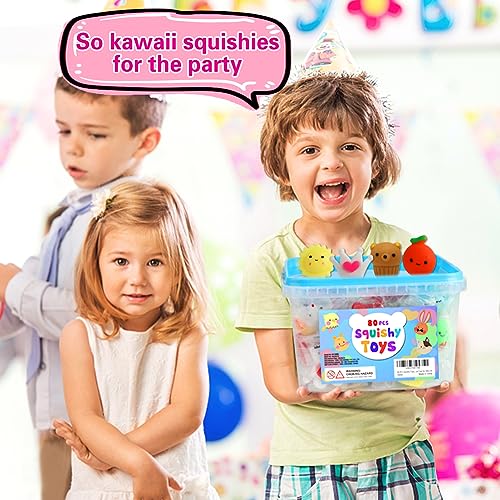 80 Pcs Kawaii Squishy Toy Party Favors
