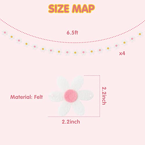 Summer Daisy Garland Flower Vine Banner - Party Supplies