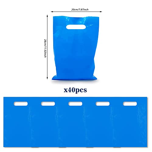 Sturdy Blue Plastic Gift Bags for Party Candy