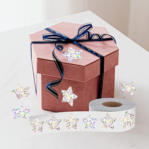 500 Holographic Glitter Star Stickers: Metallic, Reflective, Sparkly