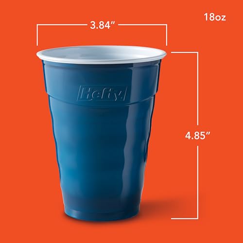 120 Count Hefty Marine Blue 18 oz. Party Cups