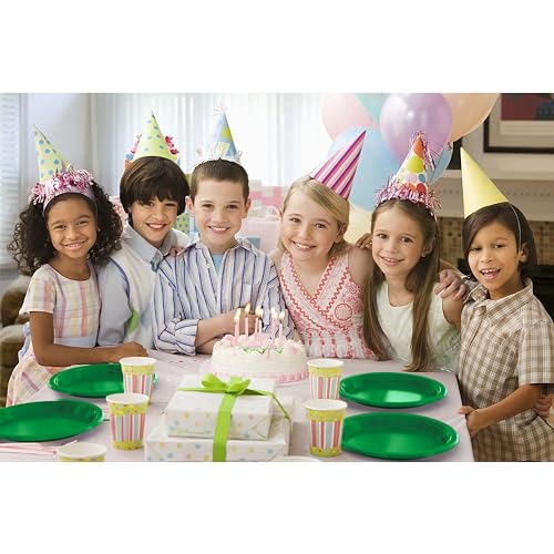 Green Plastic Party Plates Combo 100-Pack