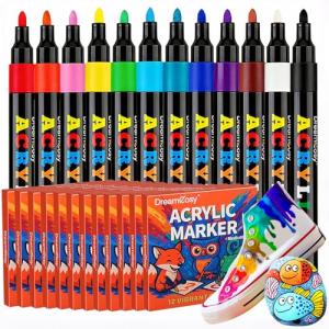 144 Acrylic Paint Markers in 12 Colors