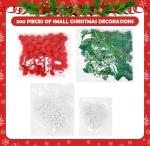 200 Pcs Mini Christmas Decorations Set