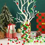 1000 Mini Christmas Pom Poms in 4 Colors
