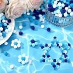 1000 Blue Pom Pom Balls for Holiday Crafts