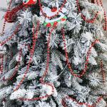 50ft Red Christmas Tree Beads Garland Trim
