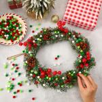 1000 Mini Christmas Pom Poms in 4 Colors