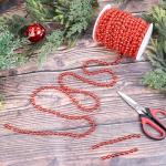 50ft Red Christmas Tree Beads Garland Trim