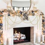 50ft Gold Christmas Tree Beads Garland Trim