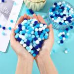 1000 Blue Pom Pom Balls for Holiday Crafts