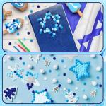 1000 Blue Pom Pom Balls for Holiday Crafts