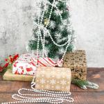 50ft White Pearl Bead Garland for Holidays