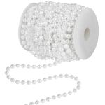 50ft White Pearl Bead Garland for Holidays