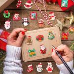 60 Pcs Christmas Resin Charms for Holiday Crafts