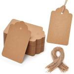100pcs Brown Kraft Gift Tags with String