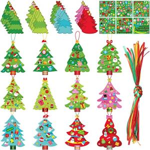 24 Pcs DIY Christmas Tree Craft Kit for Kids
