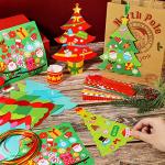 24 Pcs DIY Christmas Tree Craft Kit for Kids