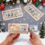 2pcs Christmas Money Holders - Wooden Cash Envelopes