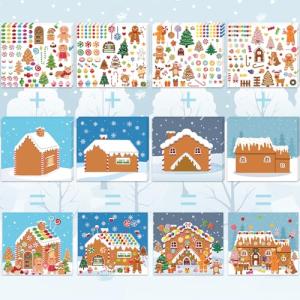 DIY Gingerbread House Stickers - 32 Sheets