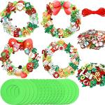 16PCS DIY Christmas Foam Wreath Craft Kits