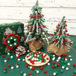 1000 Christmas Pom Poms in Red, Green, White
