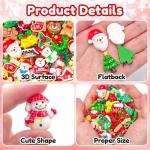 120 Pcs Christmas Resin Slime Charms Set