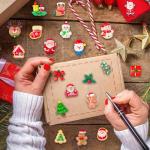 120 Pcs Christmas Resin Slime Charms Set