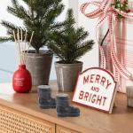 10 Pack Santa Boots Decor for Christmas Fun