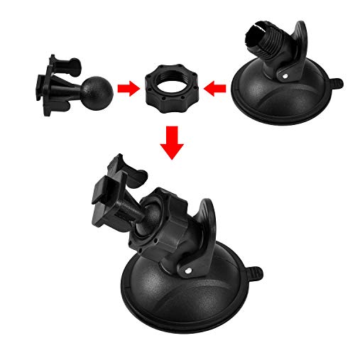 Suction Cup and Adhesive Mount for Dash Cameras