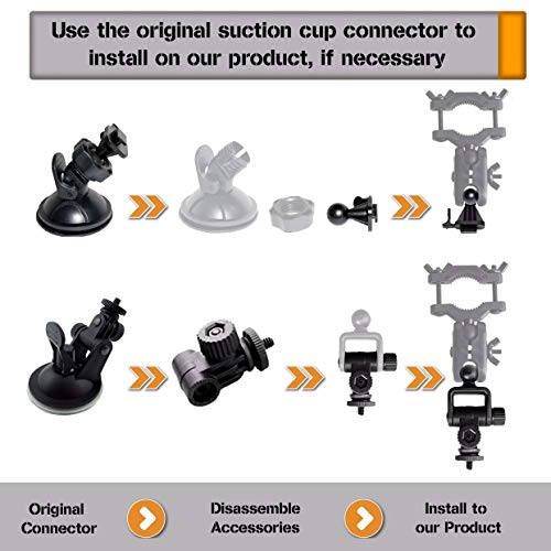 Universal Dash Cam Mirror Mount with 16 Joints