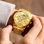 OLEVS Men's Waterproof Two-Tone Quartz Watch