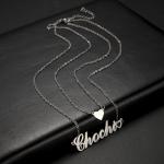 Personalized Layered Name Choker with Heart Pendant