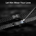 VNOX Personalized Black Stainless Steel Dad Bracelet