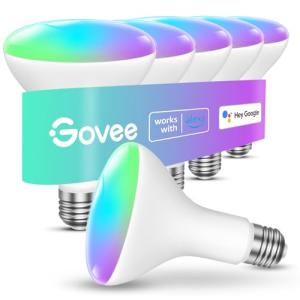 Govee RGBWW Smart Bulbs, 1200 Lumens, 6 Pack