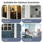 2K No Drill Window Security Cameras - 2 Pack