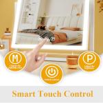 LED Makeup Mirror with Touch Control and Magnification
