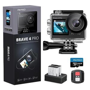 AKASO Brave 4 Pro Waterproof Action Camera Bundle