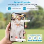 Wireless Video Doorbell with Ring Chime and AI Detection