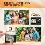 WANNTO 5K Action Camera with Dual Screen and EIS