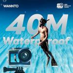 WANNTO 5K Action Camera with Dual Screen and EIS