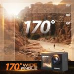 WANNTO 5K Action Camera with Dual Screen and EIS