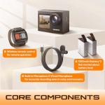 WANNTO 5K Action Camera with Dual Screen and EIS